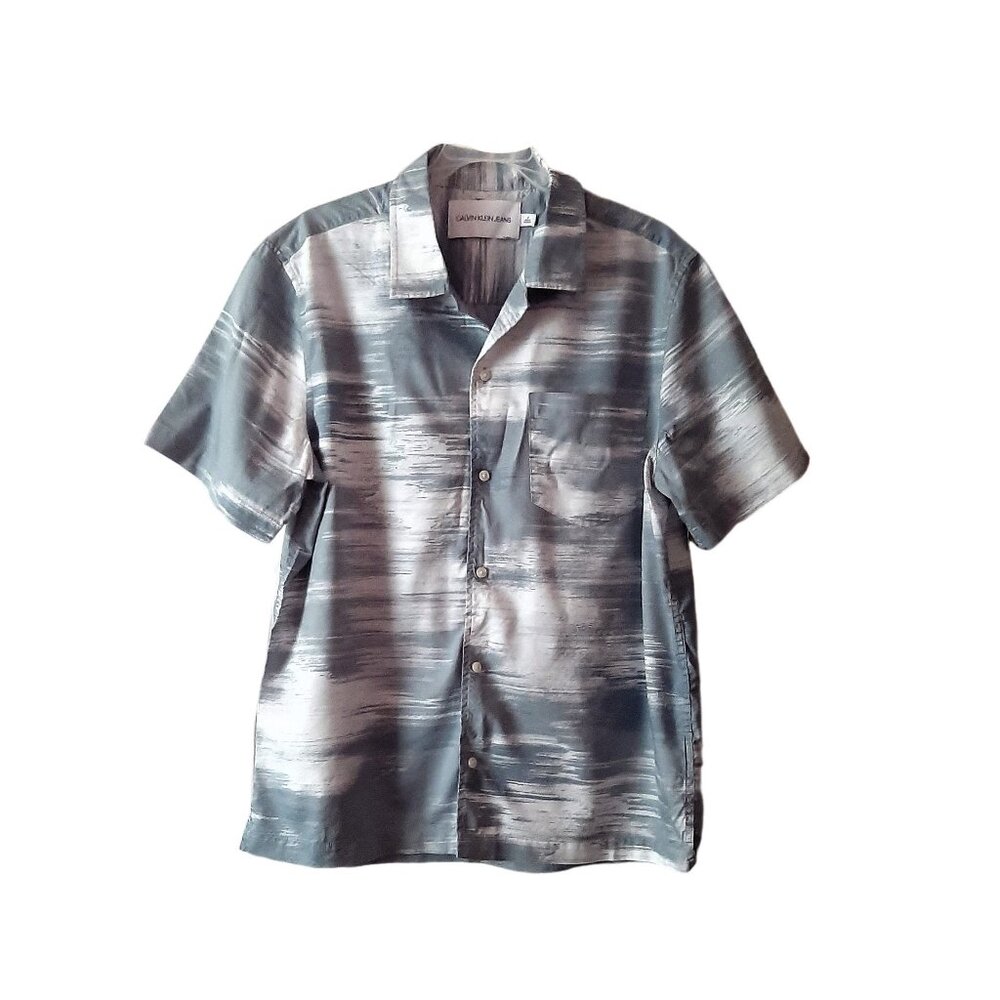 Men Calvin Klein Jeans Grey & White Shirt- Size M